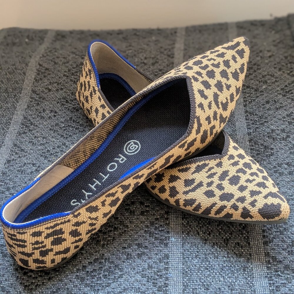 Leopard Print Pointed Toe Rothy's Size 8.5 - image 1